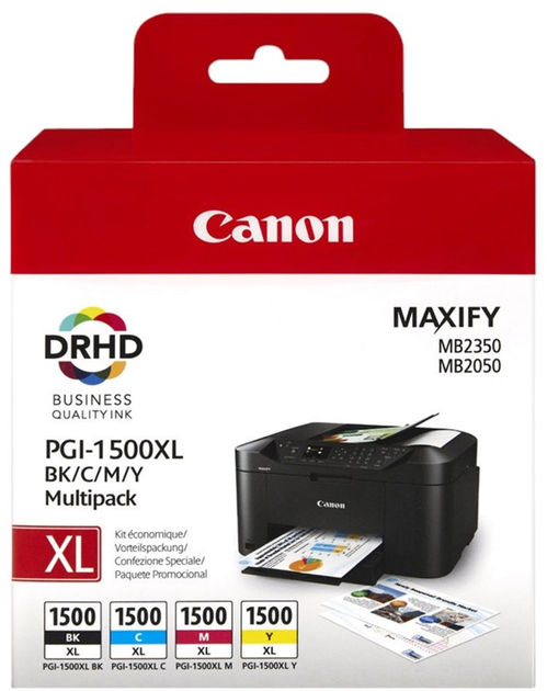 Zestaw tuszy Canon PGI-1500XL Multipack Cyan/Magenta/Yellow/Black (8714574623238) - obraz 1