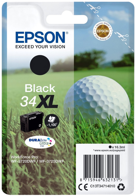 Tusz Epson 34XL Black (8715946632131) - obraz 1