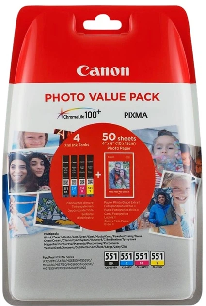 Набор картриджей Canon CLI-551 Multipack Cyan/Magenta/Yellow/Black ...