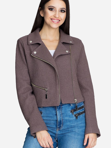 Куртка півсезонна коротка жіноча Figl M607 XL Екрю (5902194350143) - зображення 1