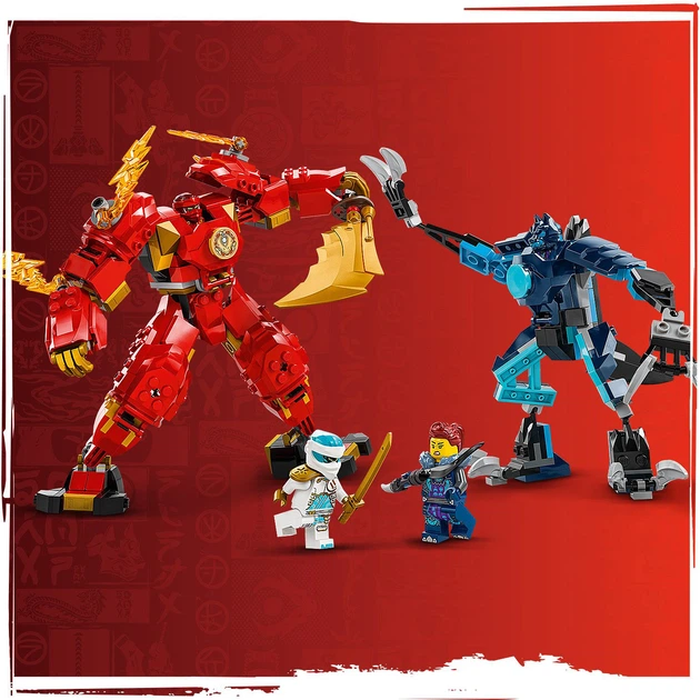 Конструктор LEGO NINJAGO Робот вогняної стихії Кая 322 деталей (71808) - зображення 7