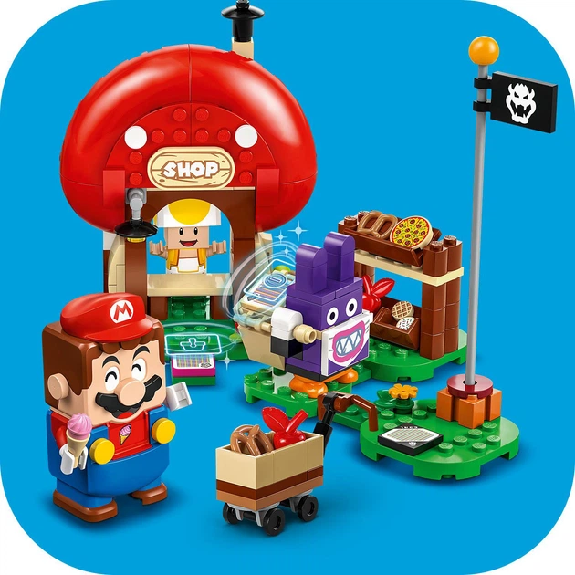 Zestaw klocków LEGO Super Mario Nabbit w sklepie Toada — zestaw rozszerzający 230 elementów (71429) - obraz 7