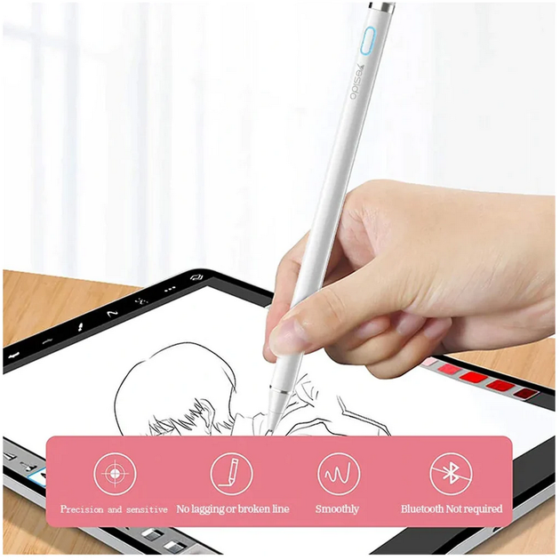 Универсальный стилус для планшета и телефона YESIDO ST-05 Universal Actve Pen - зображення 9