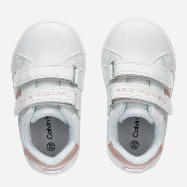 Дитячі кеди для дівчинки Calvin Klein Jeans Low Cut Velcro Sneaker V1A9-80782-1355X134 30 Білі (8052578509586) - зображення 3