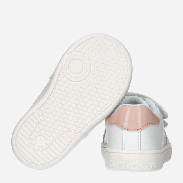 Дитячі кеди для дівчинки Calvin Klein Jeans Low Cut Velcro Sneaker V1A9-80782-1355X134 30 Білі (8052578509586) - зображення 5