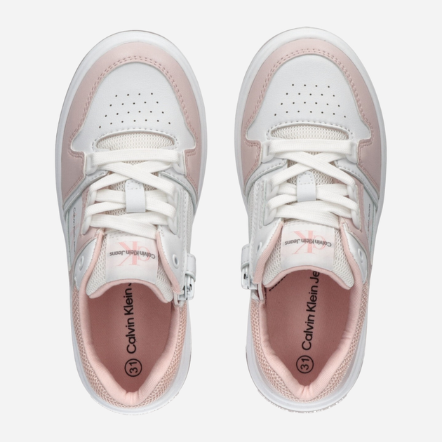 Sneakersy dziecięce dla dziewczynki Calvin Klein Jeans Low Cut Lace-Up Sneaker V3A9-80797-1355X054 30 Różowy/Biały (8052578518403) - obraz 3