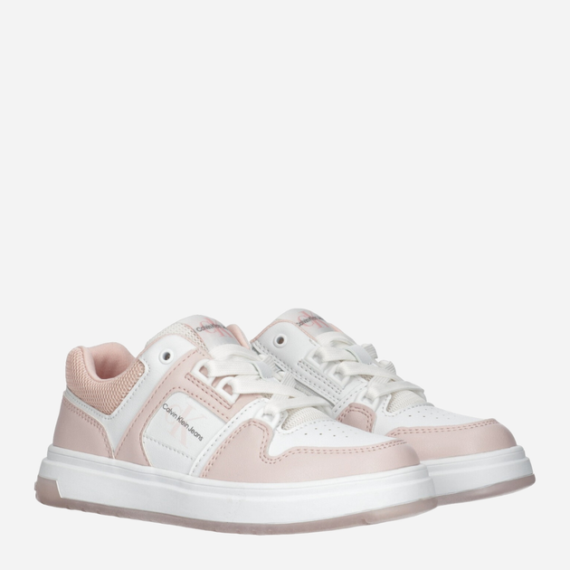 Підліткові кросівки для дівчинки Calvin Klein Jeans Low Cut Lace-Up Sneaker V3A9-80797-1355X054 36 Рожевий/Білий (8052578518465) - зображення 2