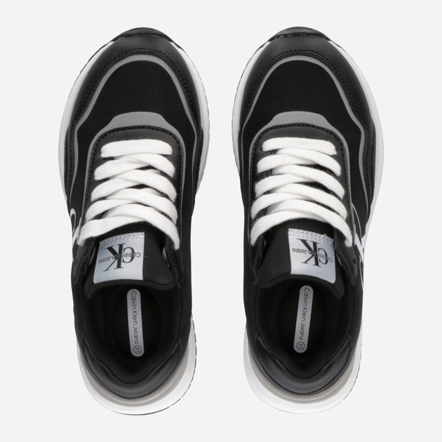 Підліткові кросівки для хлопчика Calvin Klein Jeans Low Cut Lace-Up Sneaker V3X9-80892-1695999 36 Чорні (8052578526460) - зображення 3
