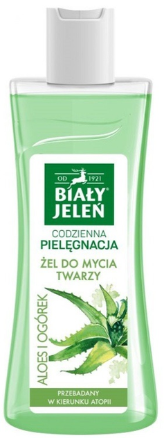 Гель для вмивання обличчя Biały Jeleń Codzienna Pielęgnacja Алое & Огірок 265 мл (5900133017553) - зображення 1