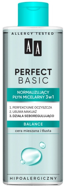 Płyn micelarny AA Perfect Basic 3w1 Balance normalizujący 200 ml (5900116082721) - obraz 1