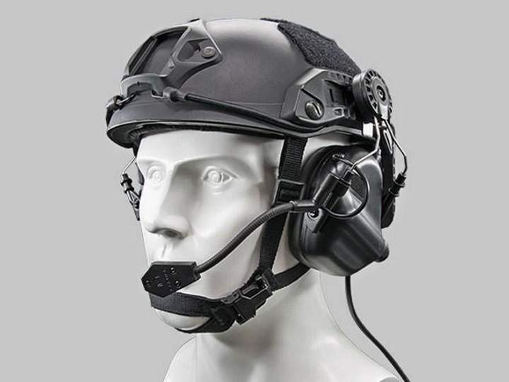 Активні навушники Earmor М32Н із кріпленням та гарнітурою під шолом Чорний (Kali) AI137 - зображення 1