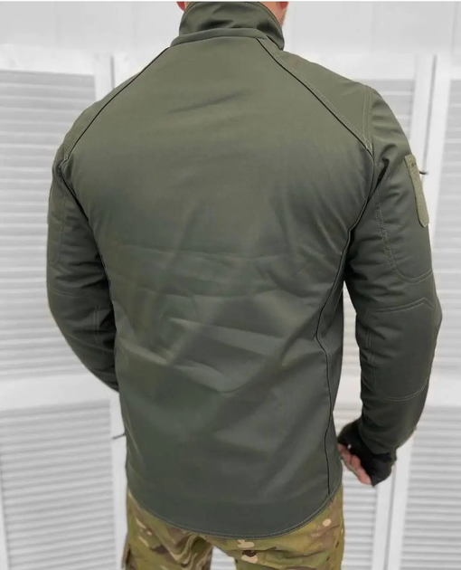 Армійська куртка Combat тканина soft-shell на флісі Оливковий 3XL (Kali) AI006 - зображення 2