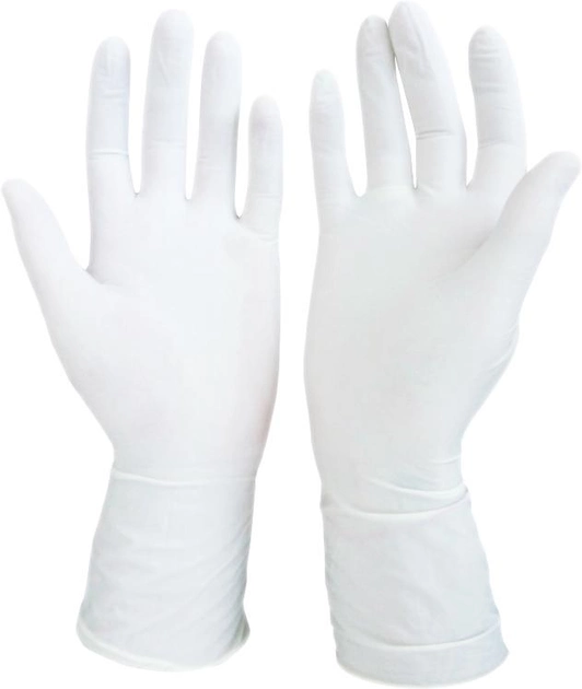 Перчатки смотровые нитриловые текстурированные, нестерильные Medicom SafeTouch Advanced Platinum White неопудренные 3 г 50 пар № XS (1174-TG_A) - изображение 2
