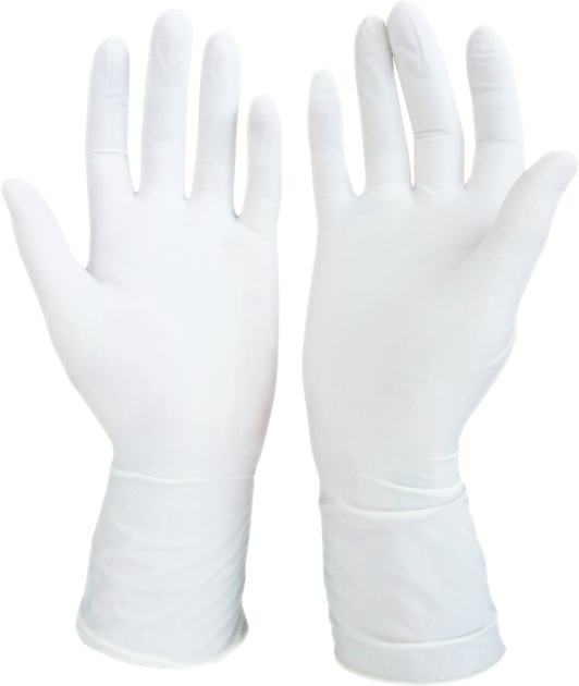Перчатки смотровые нитриловые текстурированные, нестерильные Medicom SafeTouch Advanced Platinum White неопудренные 3 г 50 пар № M (1174-TG_C) - изображение 2