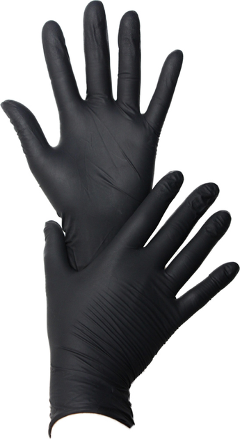 Перчатки смотровые виниловые нестерильные Medicom SafeTouch неопудренные черные 50 пар № L (11132-C) - изображение 2