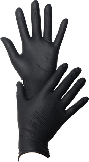 Перчатки смотровые виниловые нестерильные Medicom SafeTouch неопудренные черные 50 пар № XL (11132-D) - изображение 2