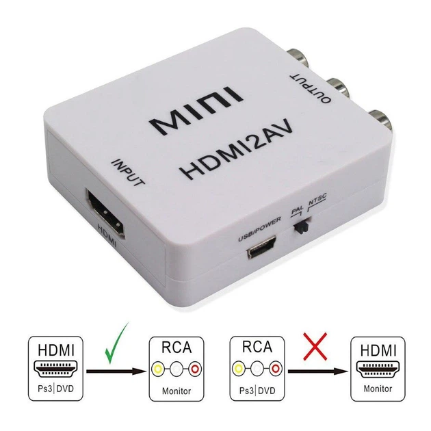 Конвертер видео HDMI в AV / с HDMI на AV RCA (тюльпаны),Преобразователь - изображение 6