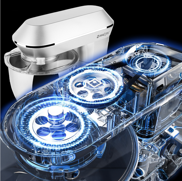 Тістоміс міксер планетарний електричний MalTec 2200 W Silver - Фото 3 Тістоміс міксер планетарний електричний MalTec 2200 W Silver - зображення 3