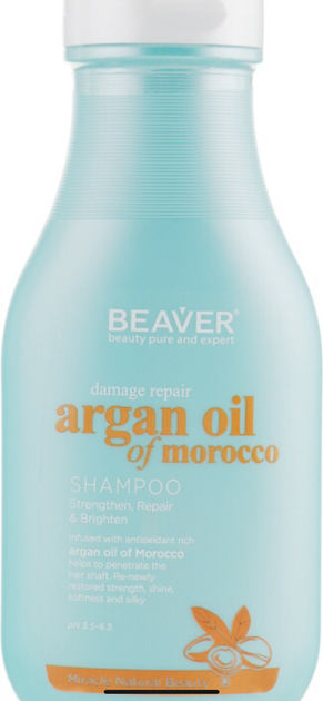 Восстанавливающий шампунь для поврежденных волос с аргановым маслом Beaver Shampoo Argan Oil 350 мл - Фото 1 Восстанавливающий шампунь для поврежденных волос с аргановым маслом Beaver Shampoo Argan Oil 350 мл - изображение 1
