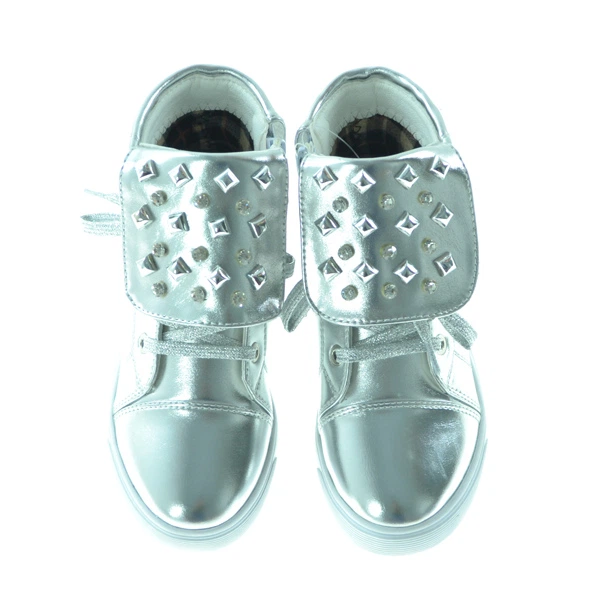 Слипоны для девочки Baby Sky 1022-087-B 33 Серебро - Фото 1 Слипоны для девочки Baby Sky 1022-087-B 33 Серебро - изображение 1