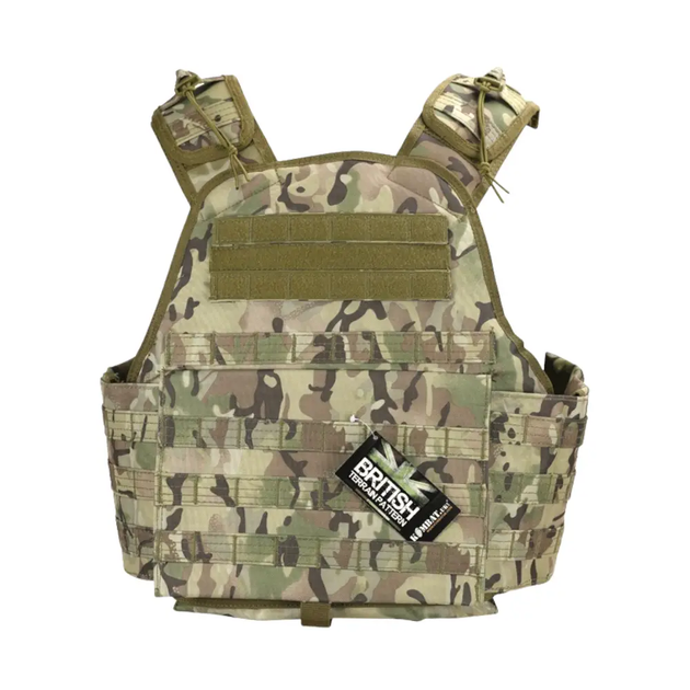 Плитоноска Viking Kombat Tactical со стропами Molle спереди и сзади под стандартные плиты 25х30 см без плит Мультикам Kali плечевые лямки со смягчающими демпферными подушками с износостойкого материала Tac-Poly 600D регулируемый размер - изображение 1