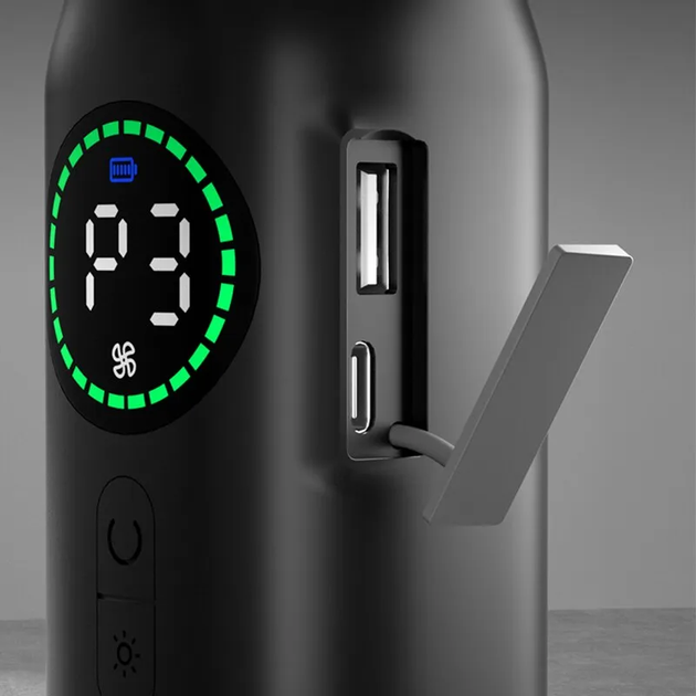Повітряний Турбо компресор Air Duster CF01 7500 mAh, міні пилосос з ліхтариком та повербанком - потужна акумуляторна повітродувка для чищення - зображення 3