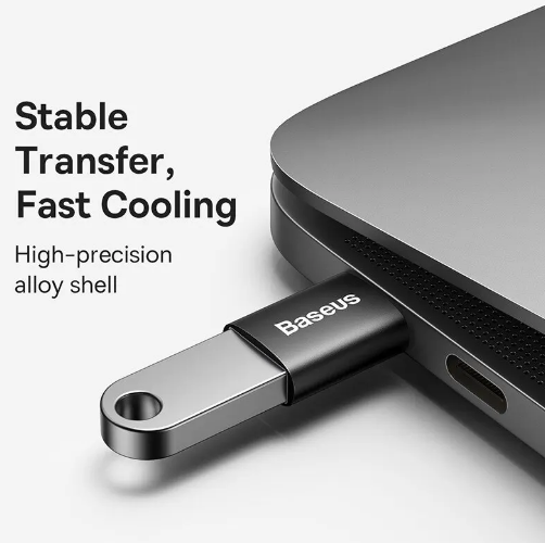 Адаптер Baseus Ingenuity Series Mini OTG Adaptor Type-C to USB-A 3.1 Black - изображение 2