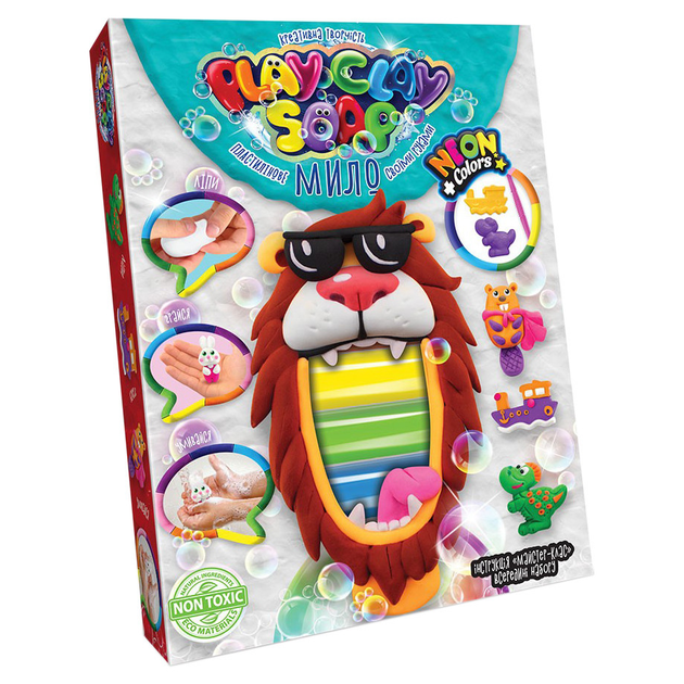 Набір творчої творчості "Пластилінове мило" Play Clay Soap Danko Toys середній Лев (PCS-03-03U00001111) - зображення 2