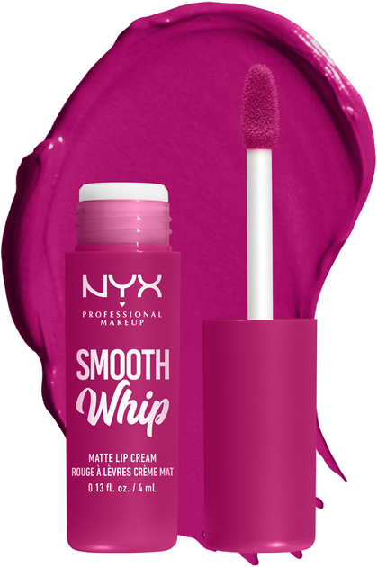Рідка матова помада-крем для губ NYX Professional Makeup Smooth WHip 09 Baby Frosting 4 мл (800897131197) - зображення 1