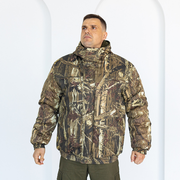Бушлат камуфляжный зимний Осень на флисе и синтепоне, мужская зимняя куртка на резинке 58 - изображение 1
