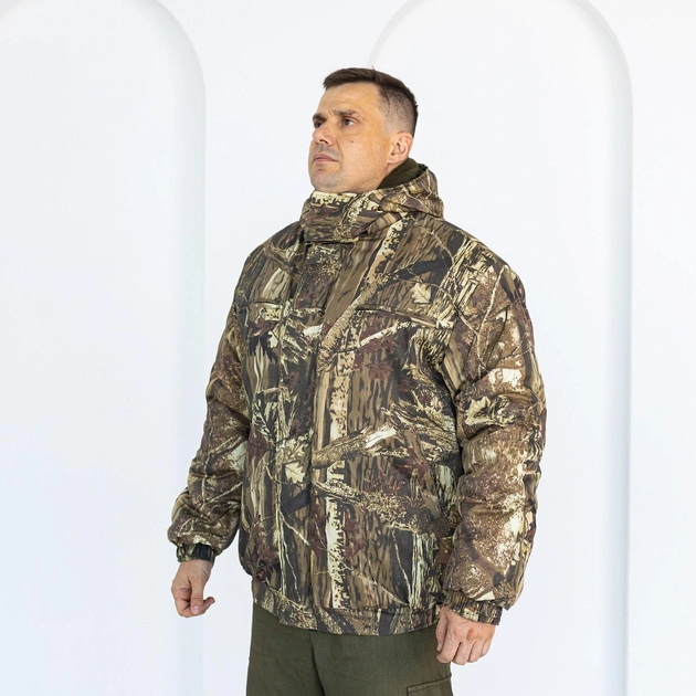 Бушлат камуфляжный зимний Осень на флисе и синтепоне, мужская зимняя куртка на резинке 48 - изображение 2
