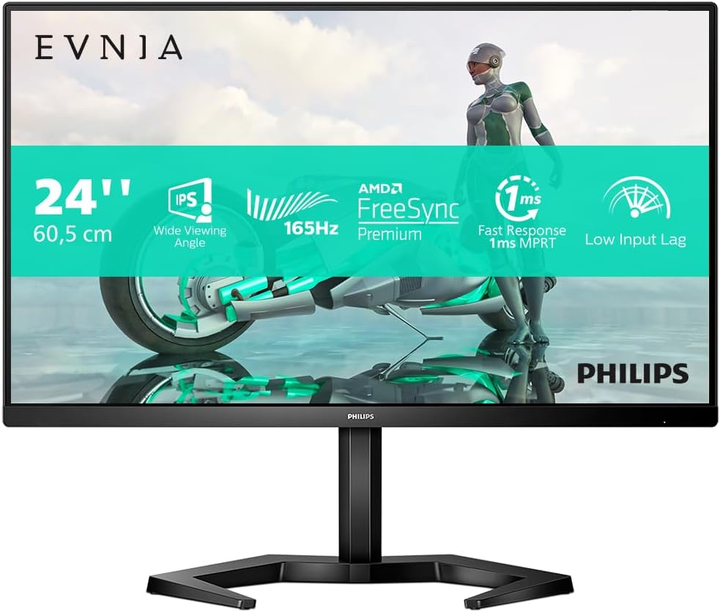 Монітор 23.8" Philips 24M1N3200ZS (24M1N3200ZS /00) FHD / IPS / 165Hz / 1 ms / 8-Bit / AMD FreeSync Premium / Adaptive-Sync / G-SYNC Compatible / Low input lag - зображення 1