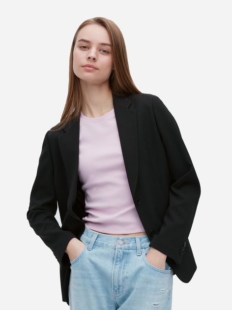 Пиджак удлиненный женский Uniqlo 904421143 L Черный (1159795166) 