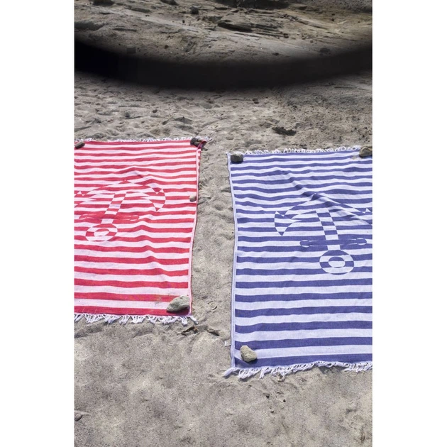 Полотенце Barine Pestemal - Undercover Anchor 95*175 Red красный - изображение 2
