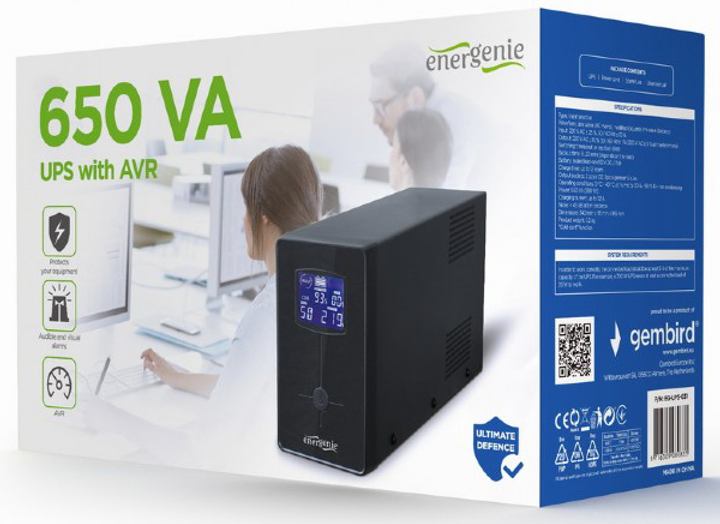 ДБЖ EnerGenie Pro 650 VA LCD (EG-UPS-031) - зображення 3