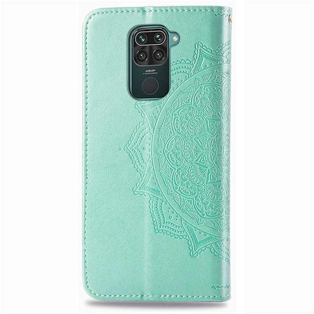 Чехол Vintage для Xiaomi Redmi Note 9 книжка кожа PU бирюзовый - изображение 3