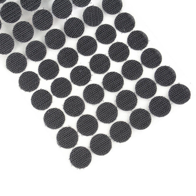 Самоклеюча застібка липучка 15 мм 96 штук (48 пар) Magic Sticker Black - изображение 4