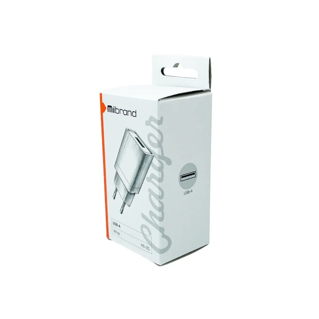 Сетевое зарядное устройство Mibrand MI-01 Travel Charger USB-A White - изображение 3