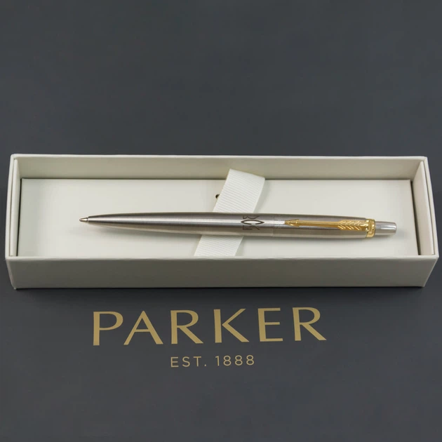 Ручка шариковая Parker JOTTER Stainless Steel GT BP Трезубец ЗСУ Золотистый 16032_T039b - Фото 5 Ручка шариковая Parker JOTTER Stainless Steel GT BP Трезубец ЗСУ Золотистый 16032_T039b - изображение 5