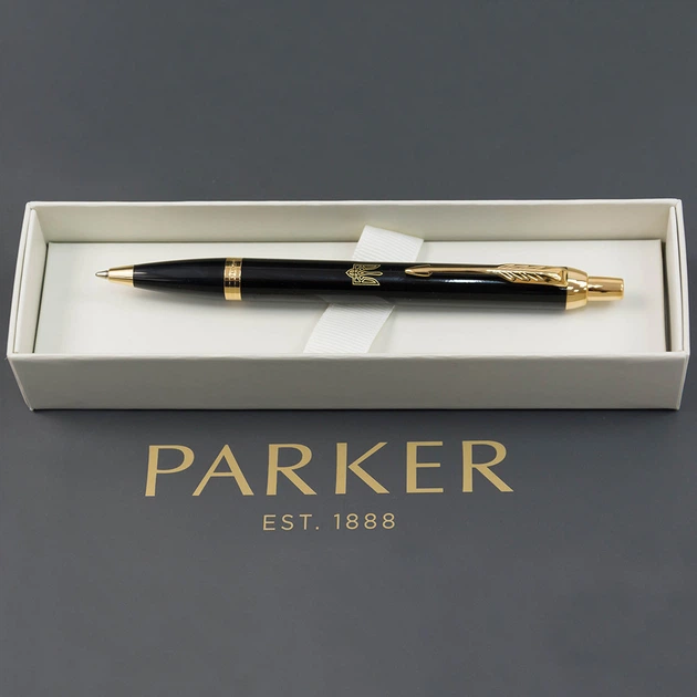 Ручка шариковая Parker IM Black GT BP Трезубец прозрачный Золотистый 22032_T010y - Фото 5 Ручка шариковая Parker IM Black GT BP Трезубец прозрачный Золотистый 22032_T010y - изображение 5
