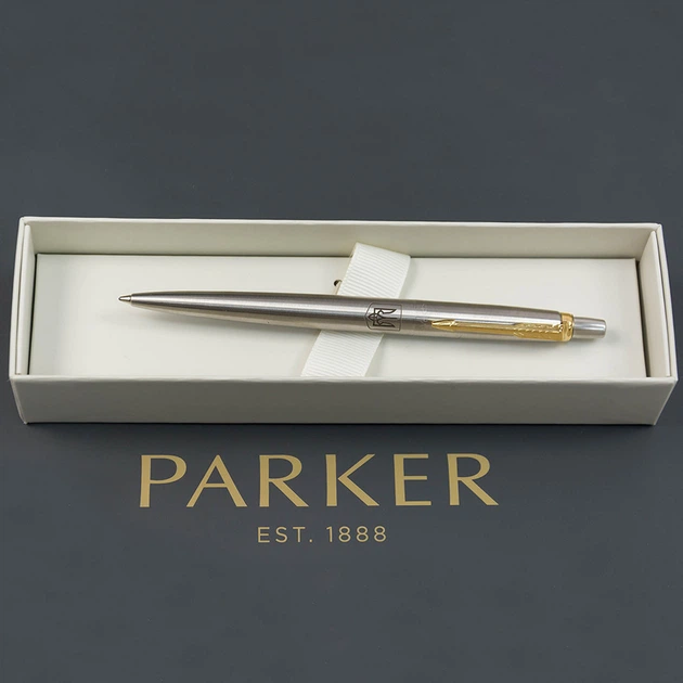 Шариковая ручка Parker JOTTER Stainless Steel GT BP Герб Украины Золотистый 16032_T005b - Фото 5 Шариковая ручка Parker JOTTER Stainless Steel GT BP Герб Украины Золотистый 16032_T005b - изображение 5