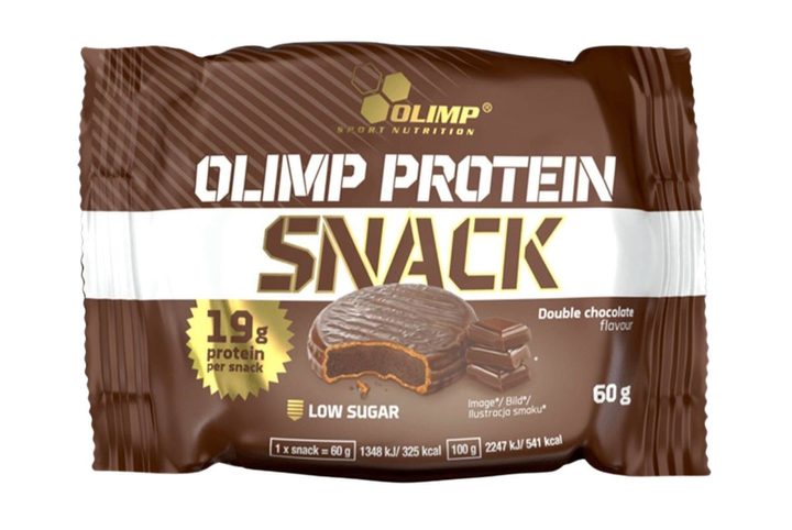 Протеїнове печиво Olimp Protein Snack 60 г Подвійний шоколад (5901330075049) - зображення 1