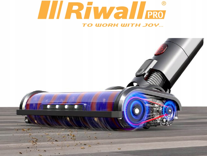 Вертикальний пилосос бездротовий Riwall Pro Carpetto Royal - Фото 5 Вертикальний пилосос бездротовий Riwall Pro Carpetto Royal - зображення 5