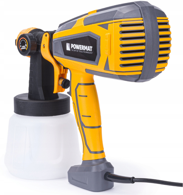 Краскопульт електричний фарборозпилювач HVLP 4 сопла POWERMAT PM-PDM-600T Польща - Фото 3 Краскопульт електричний фарборозпилювач HVLP 4 сопла POWERMAT PM-PDM-600T Польща - зображення 3