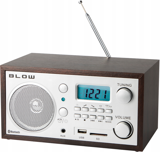 Портативный радиоприемник ретро-стиль цифровой с блютуз AM FM Blow RA2 ...