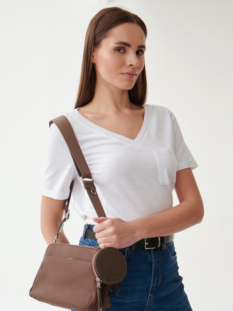 Torebka crossbody damska materiałowa Tatuum WALIA T2316.711 Brązowa (5900142287145) - obraz 2