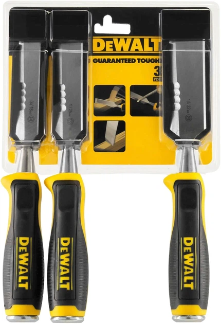 Набор стамесок DeWalt с лезвиями длиной 150 мм и боковой режущей кромкой 3 шт (DWHT0-16148) - изображение 3