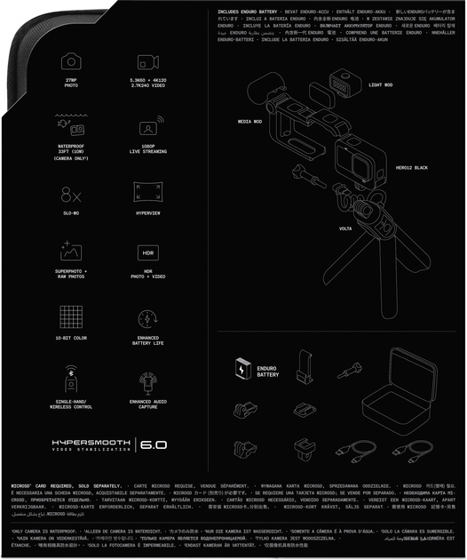 Kamera wideo GoPro HERO12 Black Creator Edition (CHDFB-121-EU) - obraz 17