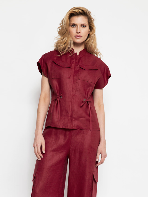Блузка жіноча Deni Cler Milano W-Dk-1203-0F-X7-30-1 40 Червона (3300000734750) - зображення 1