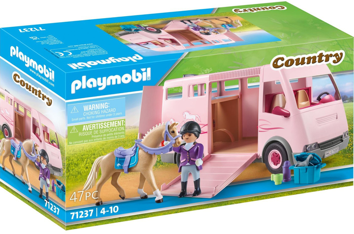 Набір фігурок Playmobil Country Horse Transporter with Trainer (4008789712370) - зображення 1